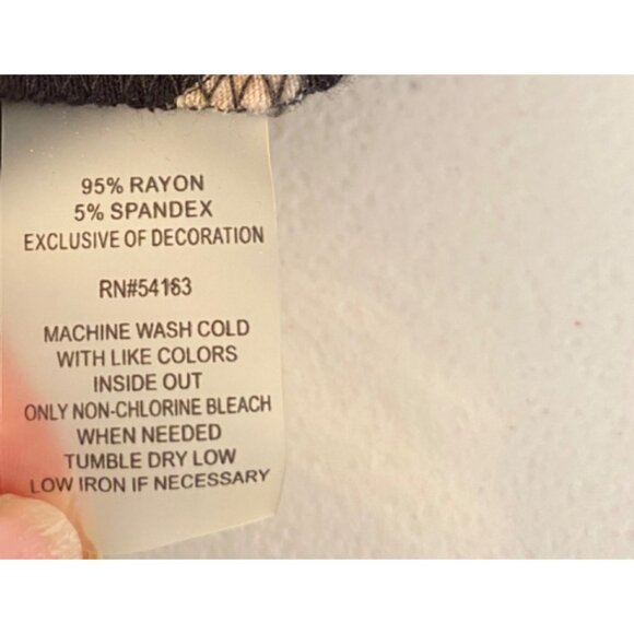 Calvin Klein Black & Beige Striped Maxi 40" Long Skirt Small - Picture 4 of 8